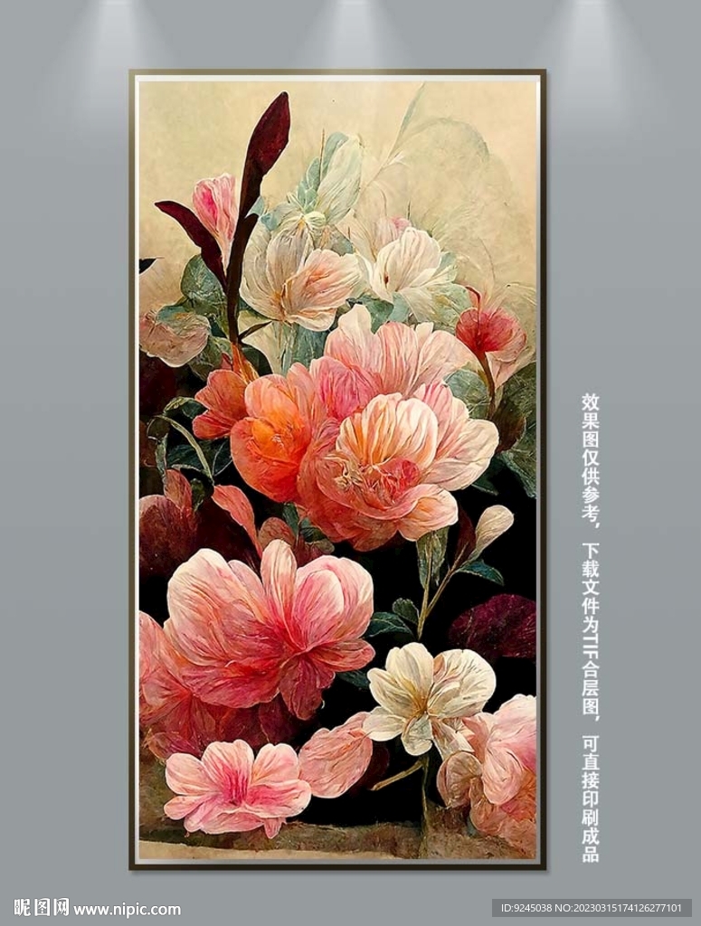 华丽高端复古风纯手绘花卉装饰画