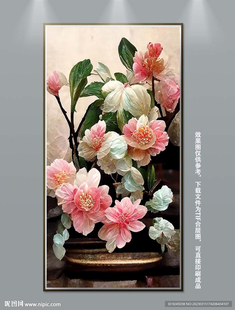 华丽高端复古风纯手绘花卉装饰画