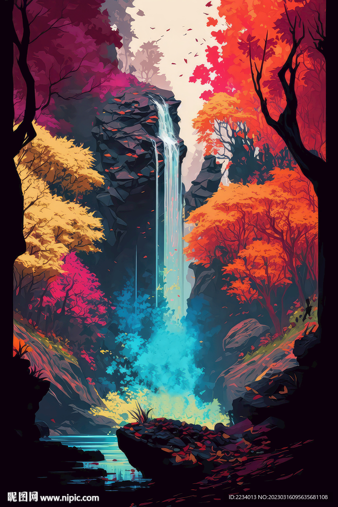 满山秋色