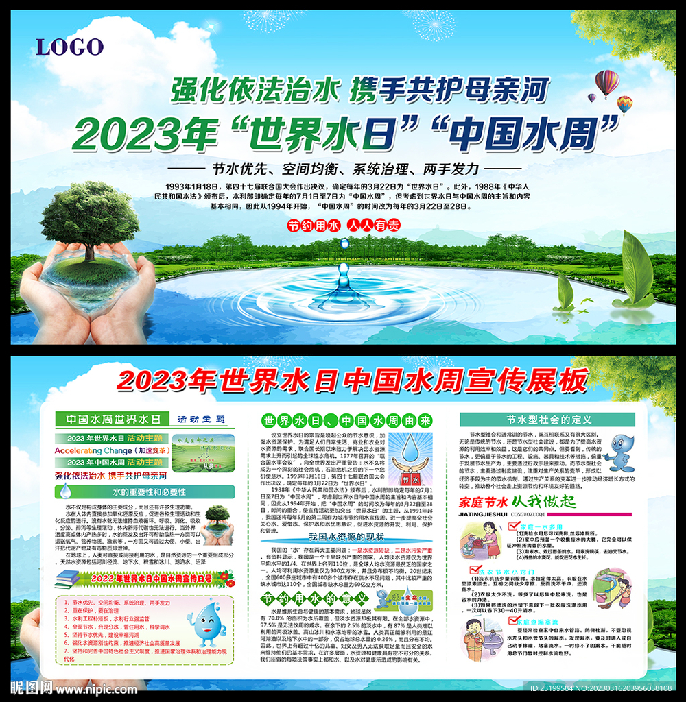 2023世界水日宣传展板