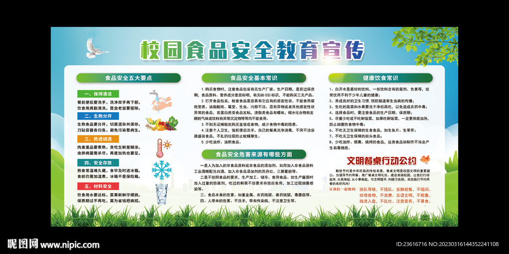 校园食品安全教育宣传栏图片