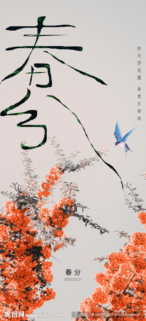 春分节气海报设计