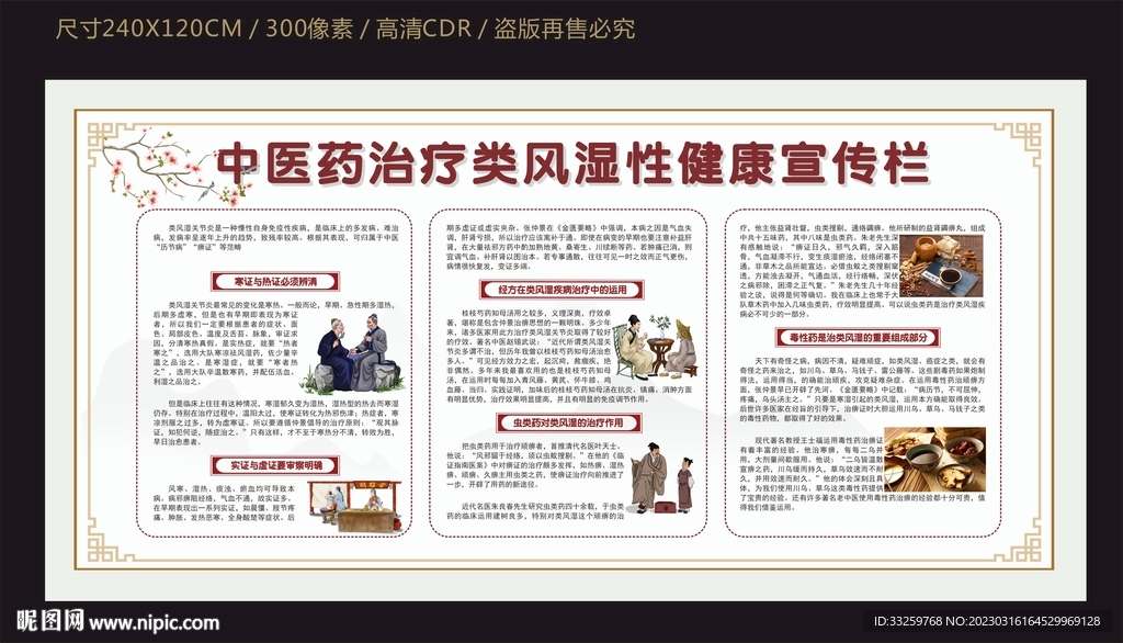 中医药治疗类风湿宣传栏