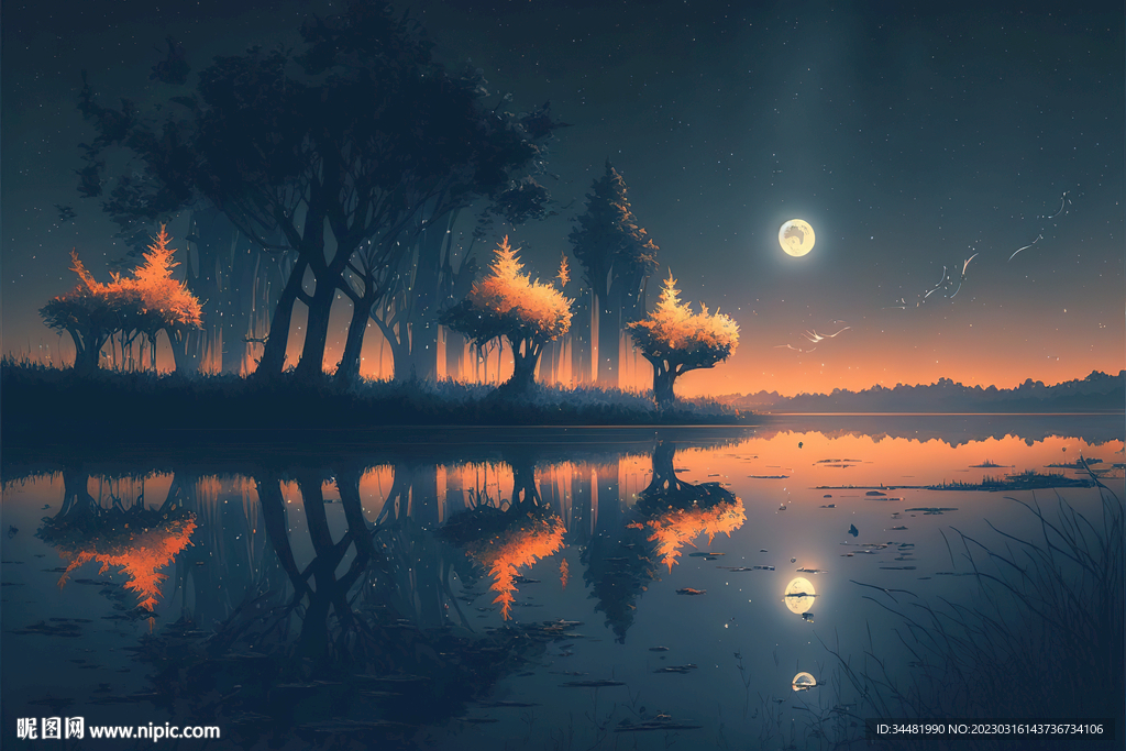 大自然的夜景
