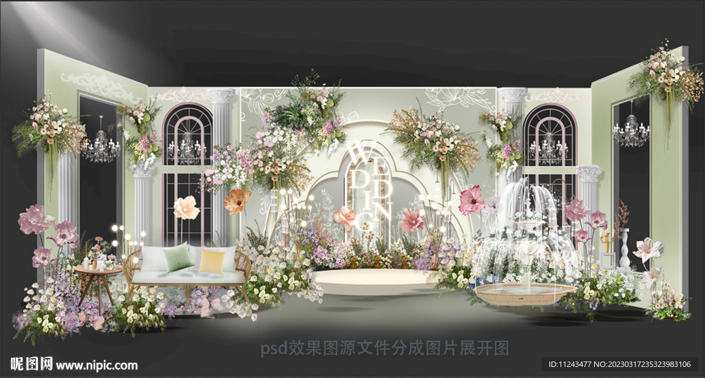 法式婚礼效果图