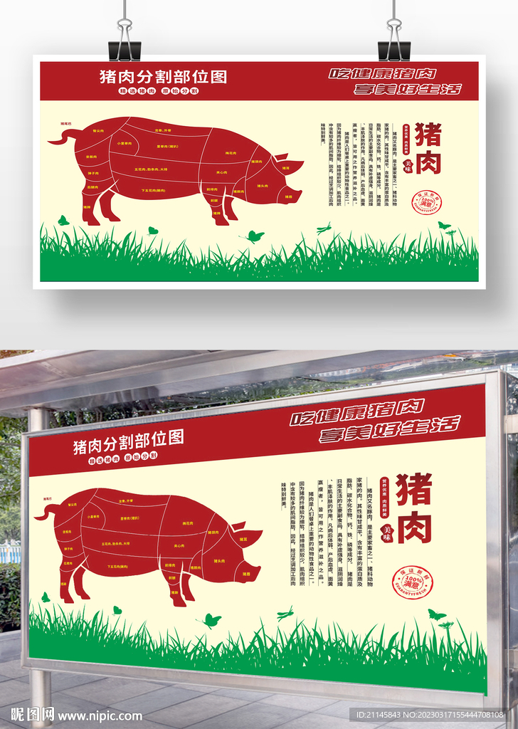 猪肉分割图