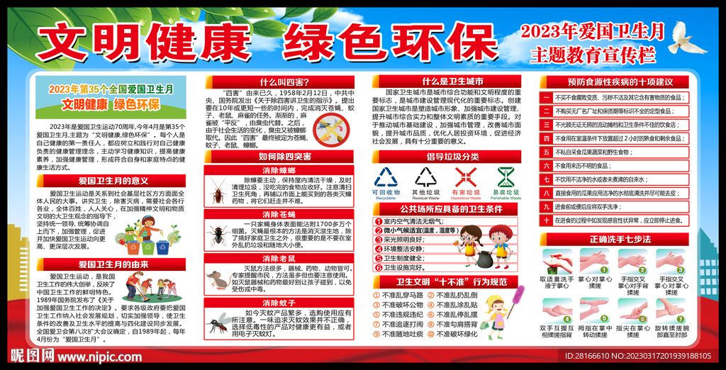 全国爱国卫生月宣传栏