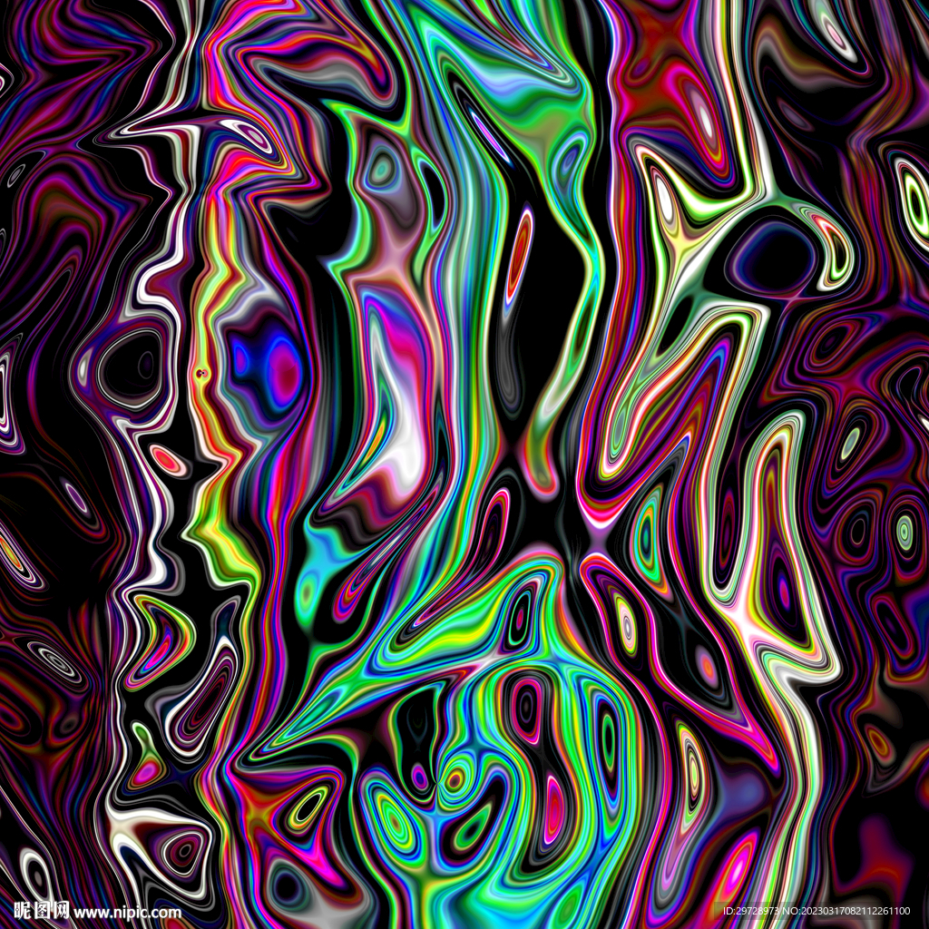 抽象不规则线条艺术画