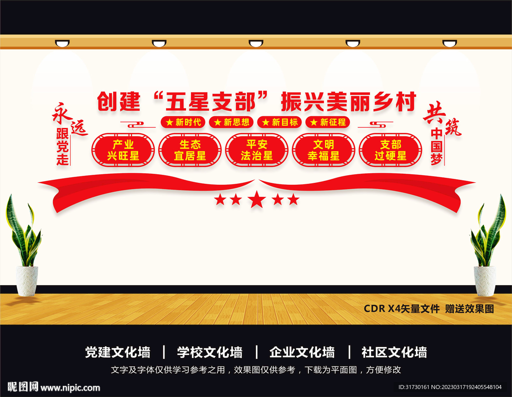 五星党支部文化墙