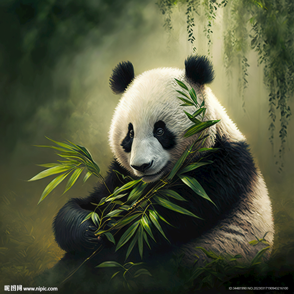 熊猫吃竹