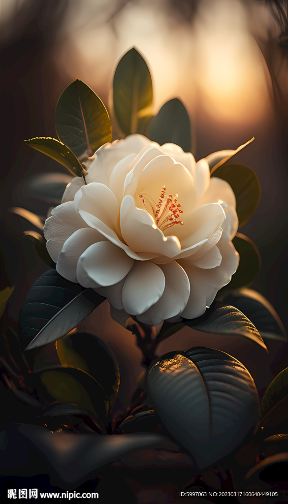 白色山茶花