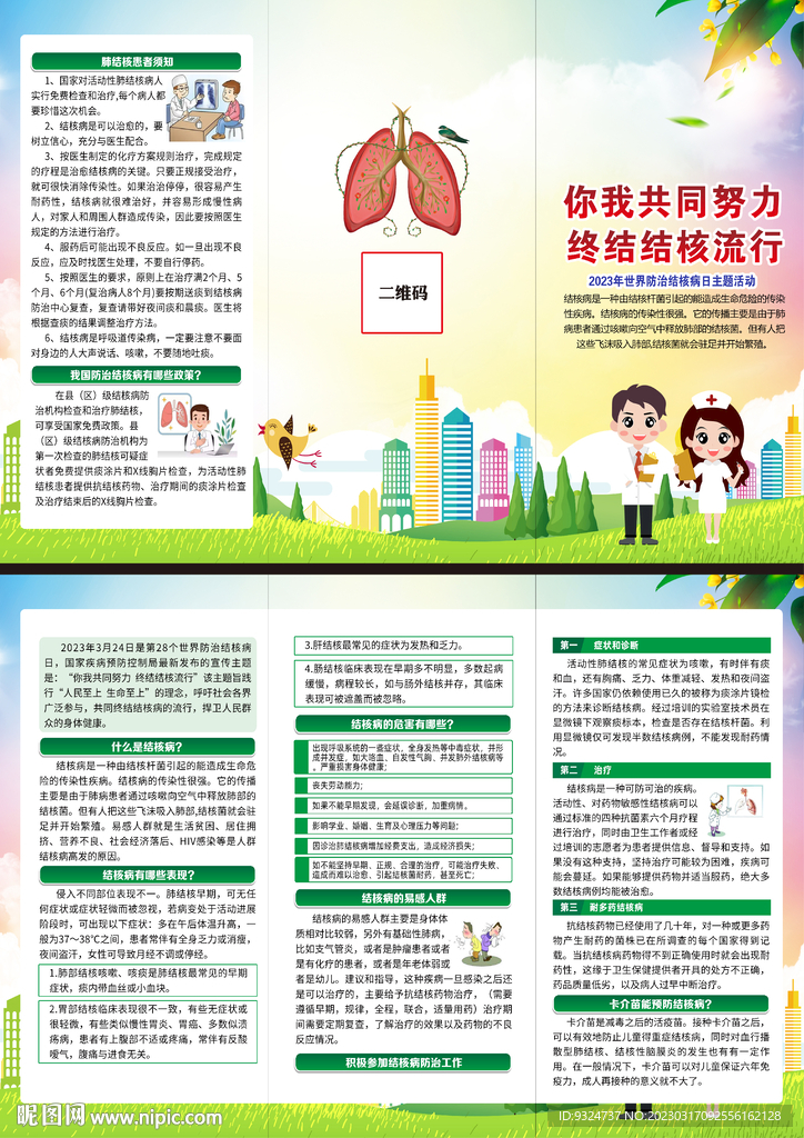 2023世界防治结核病日三折页