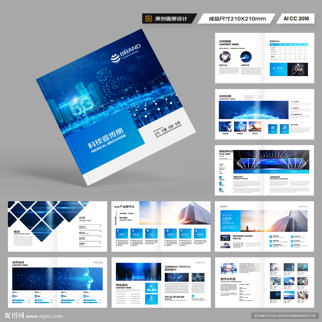 方形大数据画册