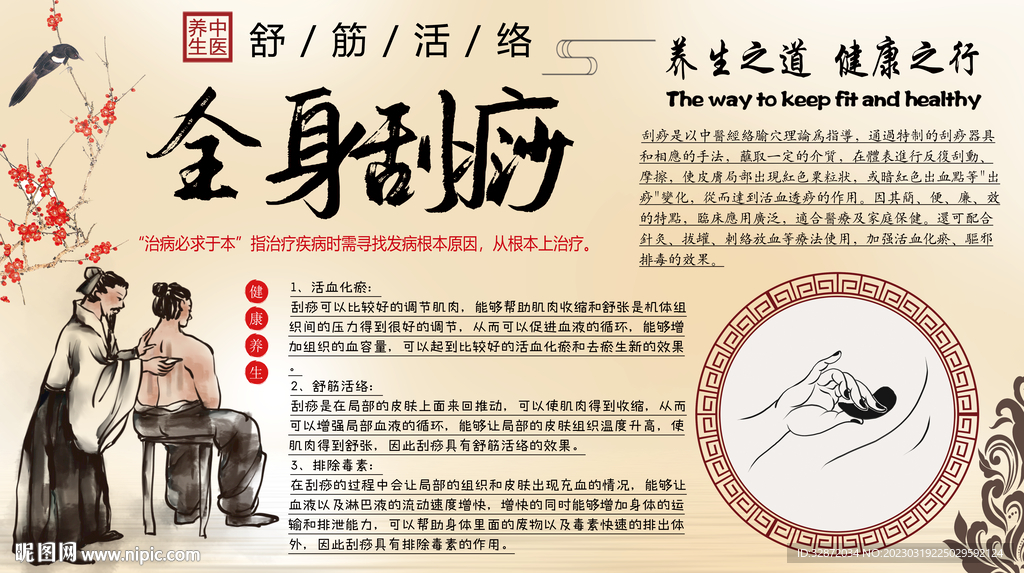 全身刮痧工装墙
