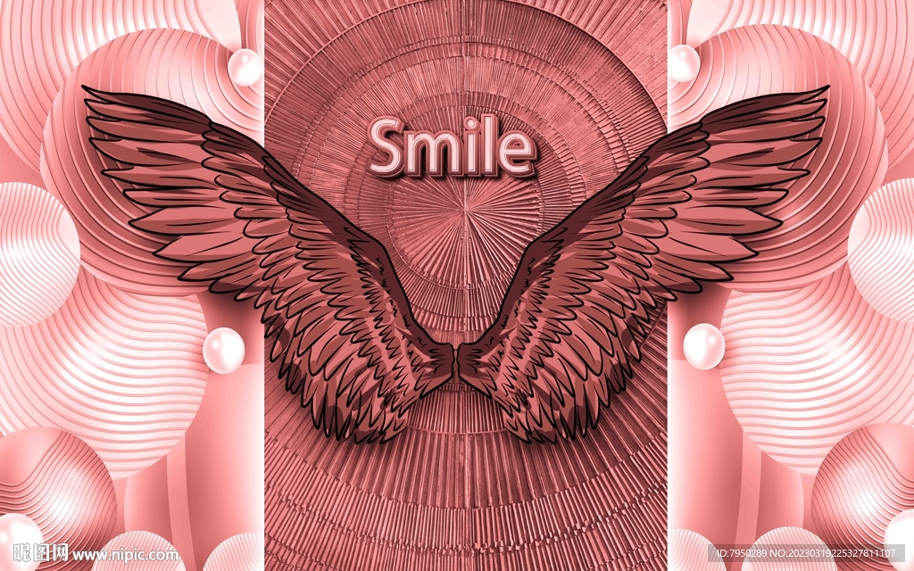 网红翅膀背景墙