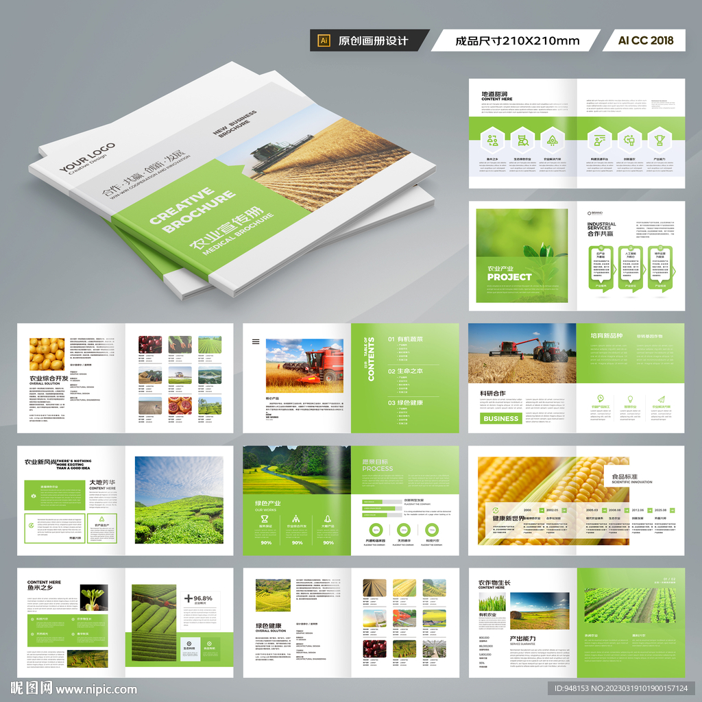 方形农业合作社画册