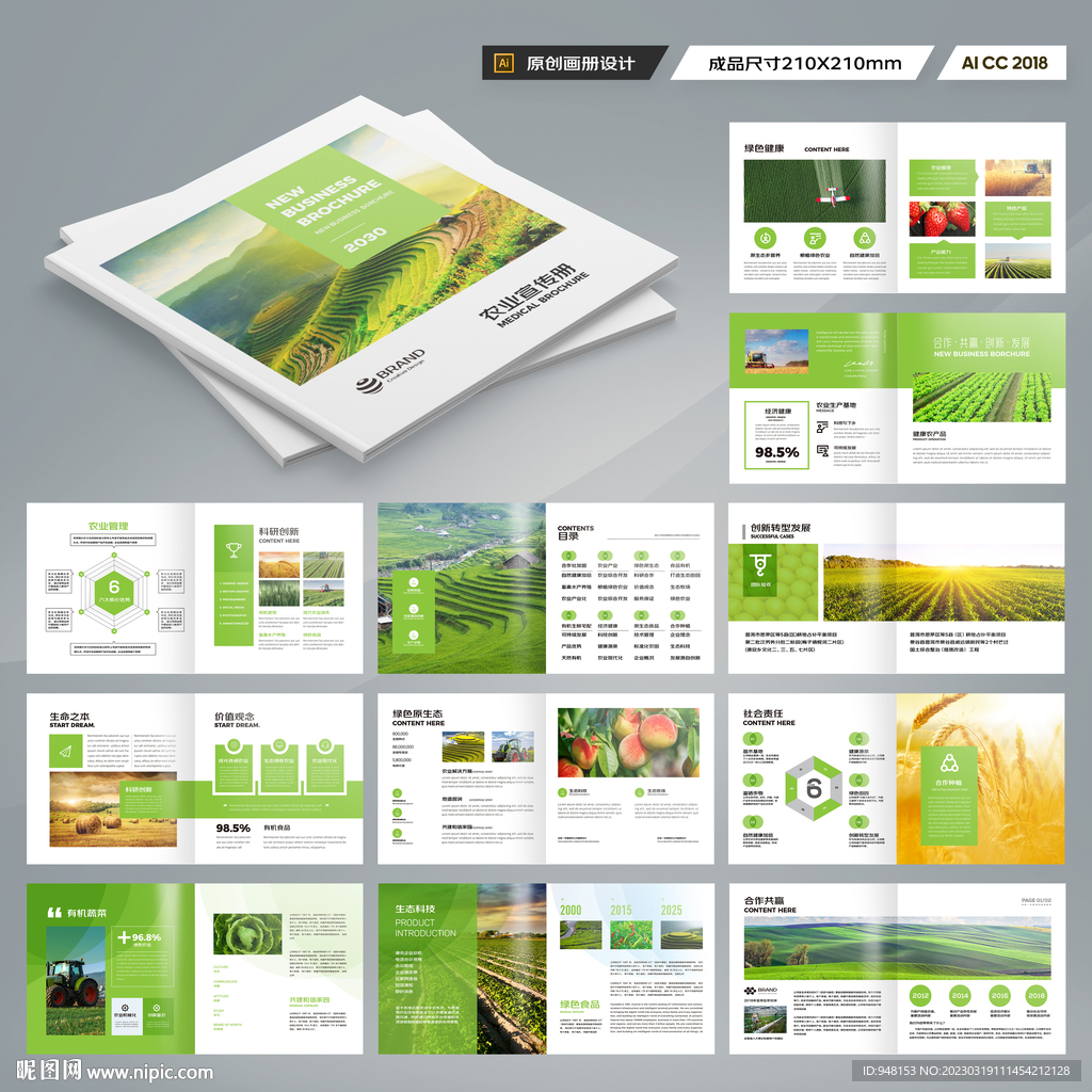 方形农业合作社画册