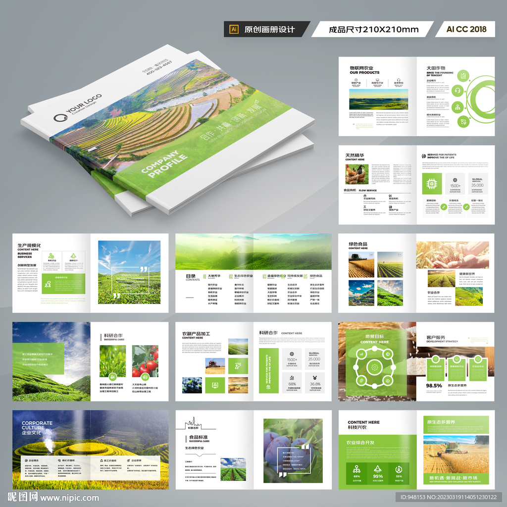 方形农业合作社画册