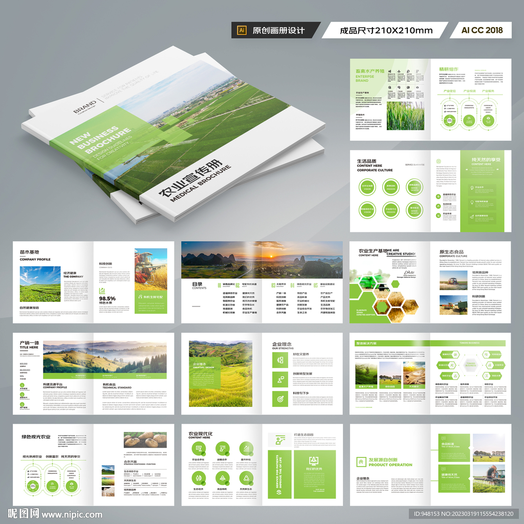 方形农业合作社画册