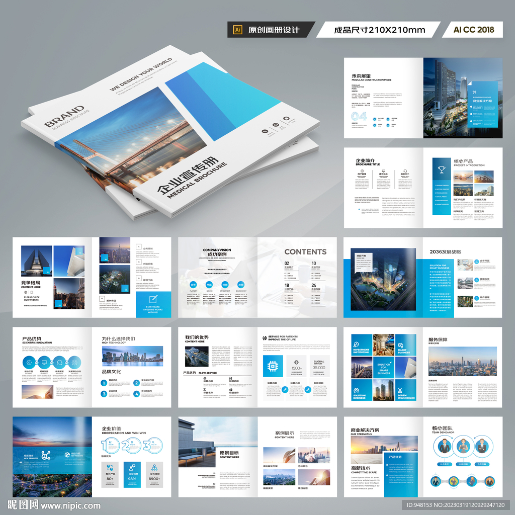 方形招商宣传册