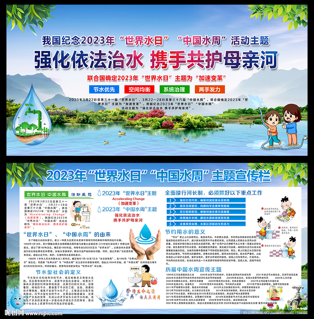 2023年中国水周主题展板