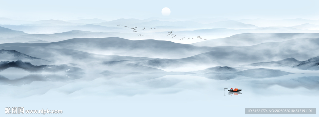 新中式国画山水画