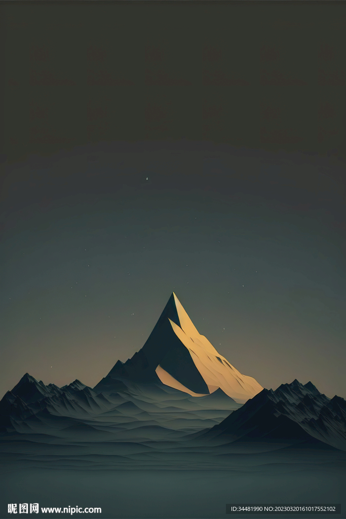 简约山背景