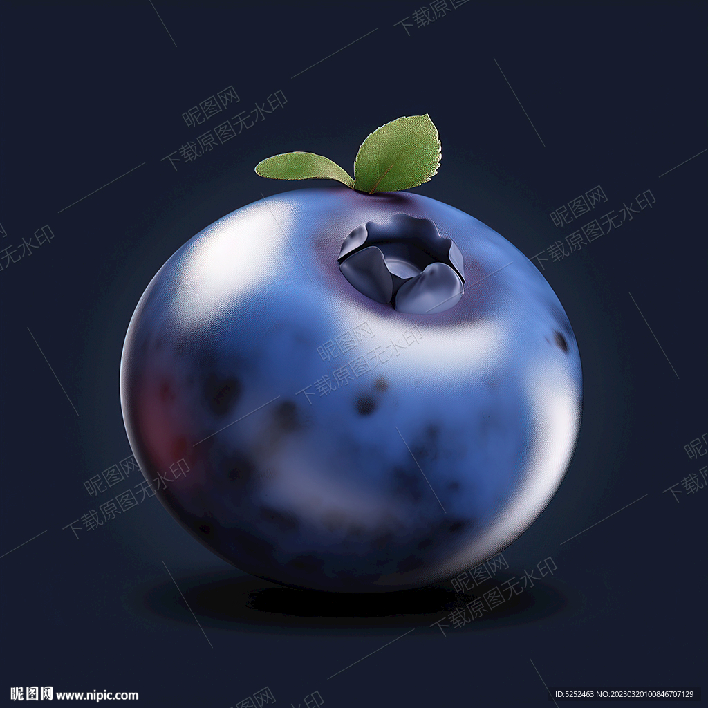 卡通蓝莓