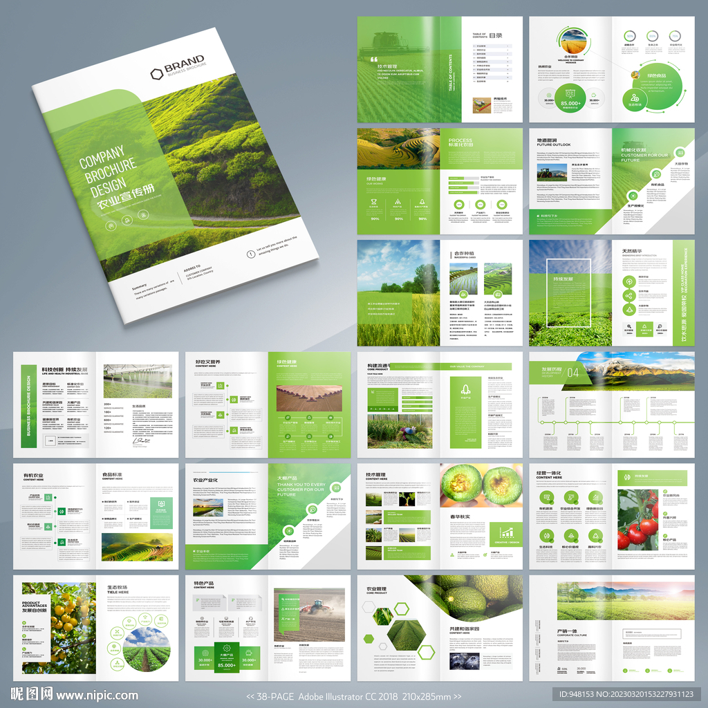 农农产品画农业宣传册业画册模板