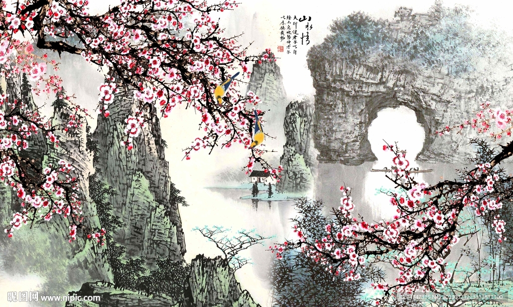 国画梅花
