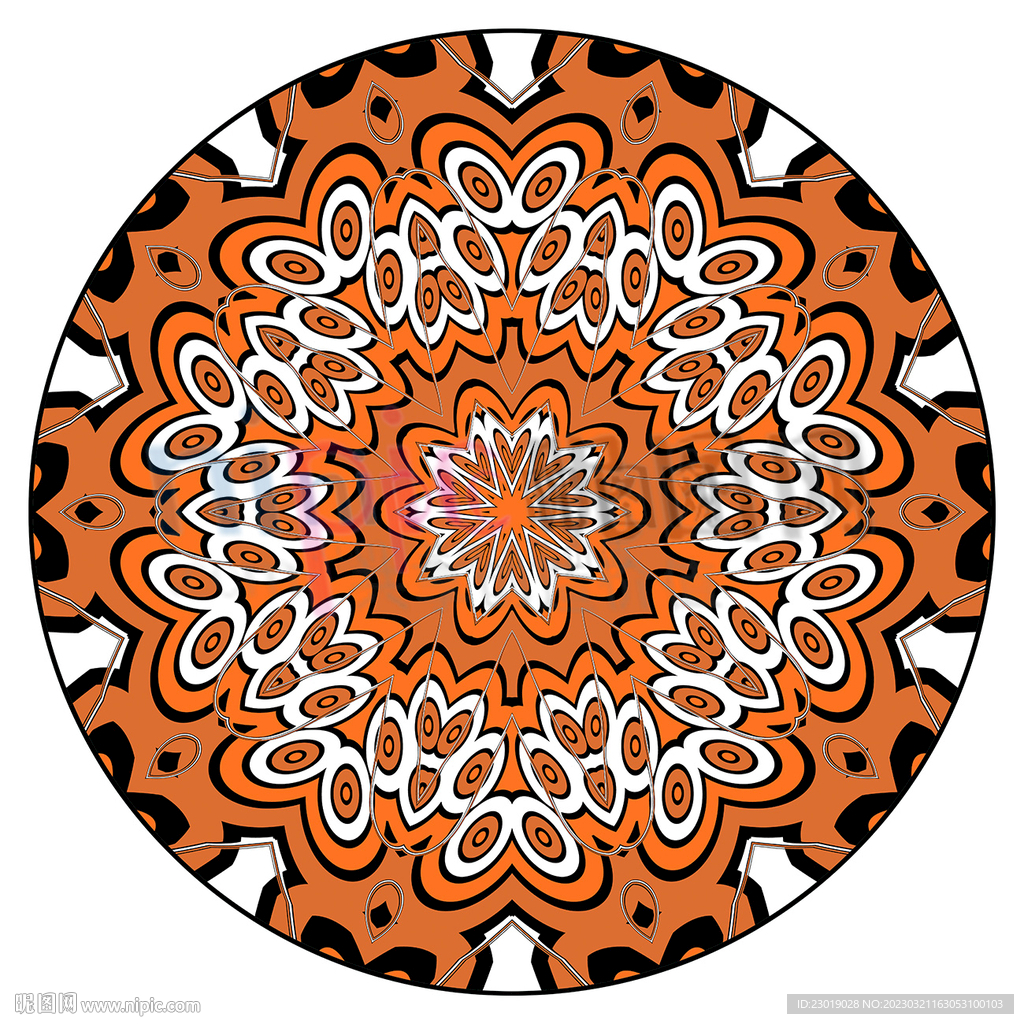 软膜天花圆形吊顶花纹