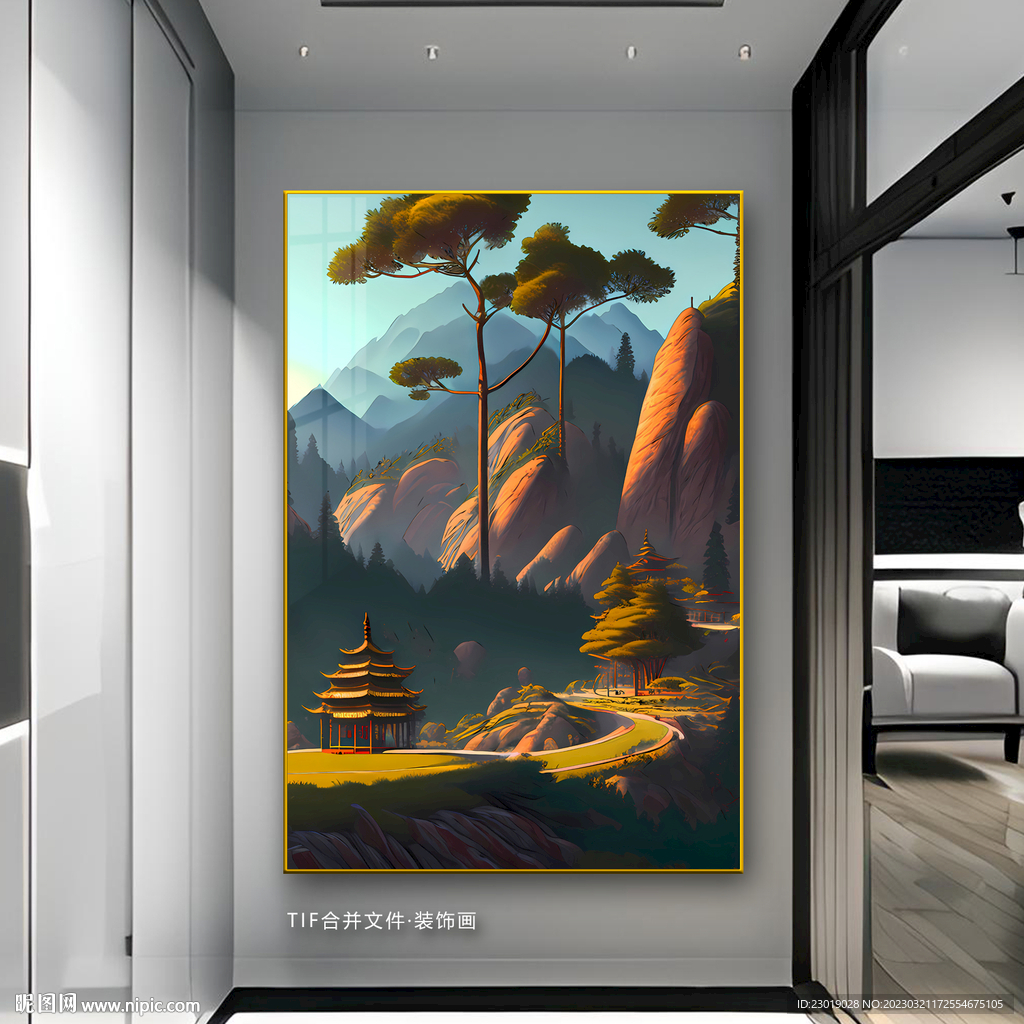 玄关山水画