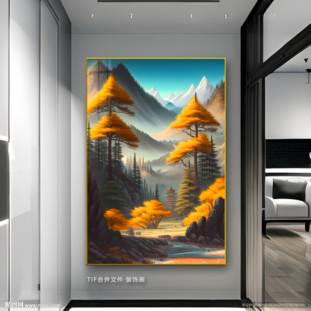 水墨山水画