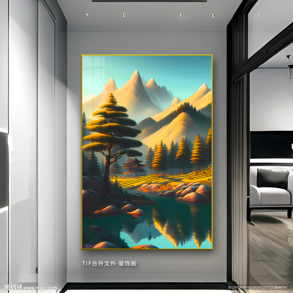 水墨山水画