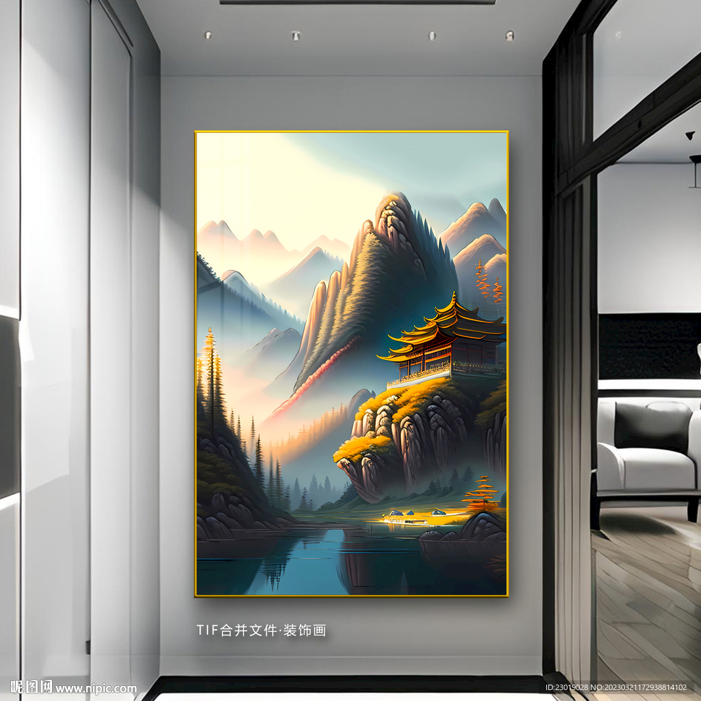 玄关山水画