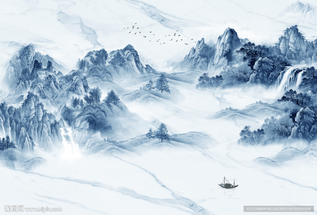 水墨山水画