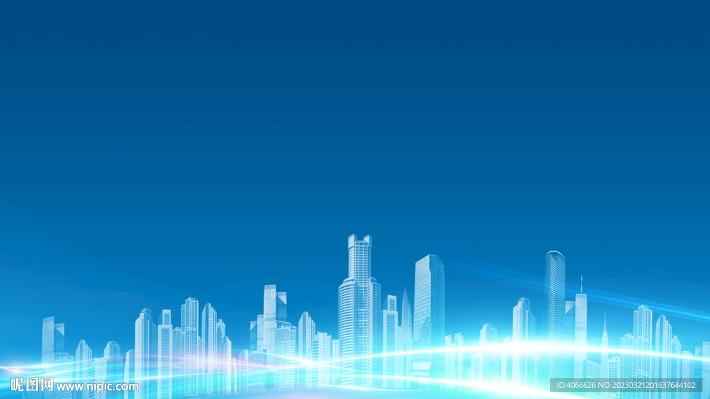 科技感建筑广告背景