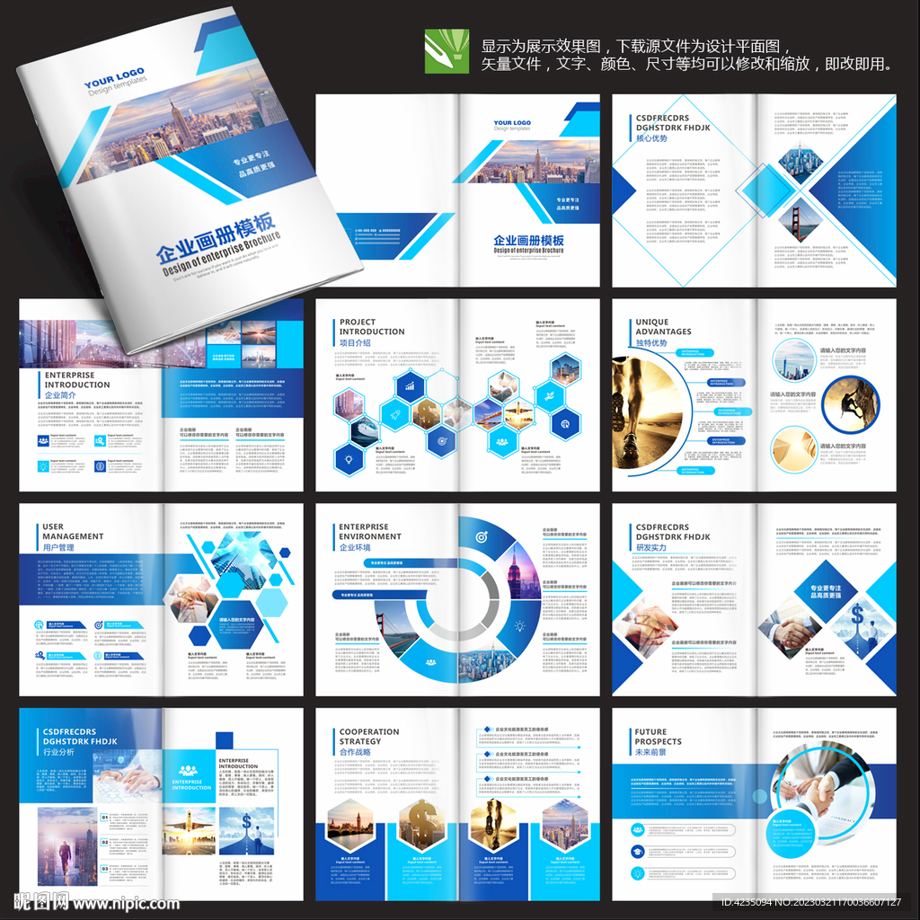 蓝色画册企业画册