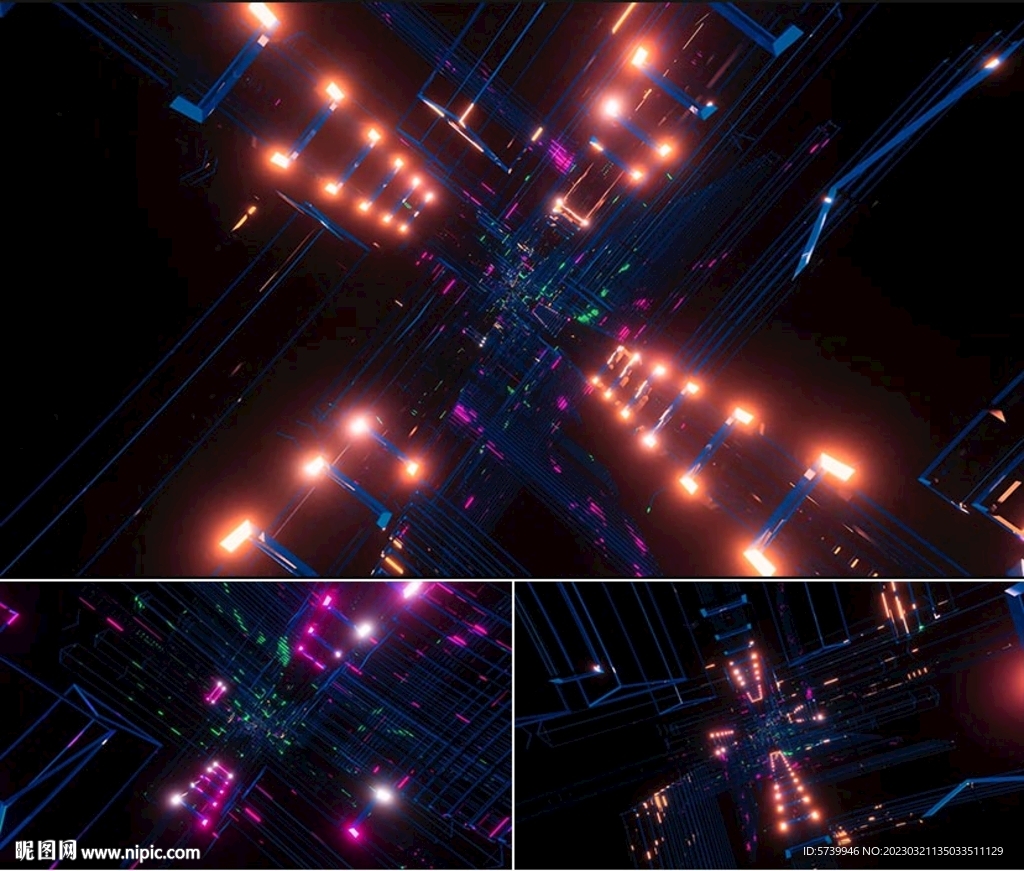 3D空间穿梭灯光秀led视频