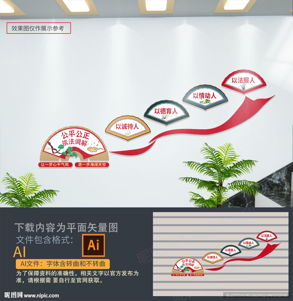 调解中心楼梯文化墙