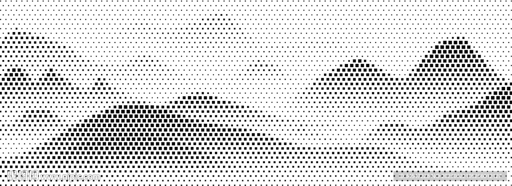 圆点激光镂空山水画