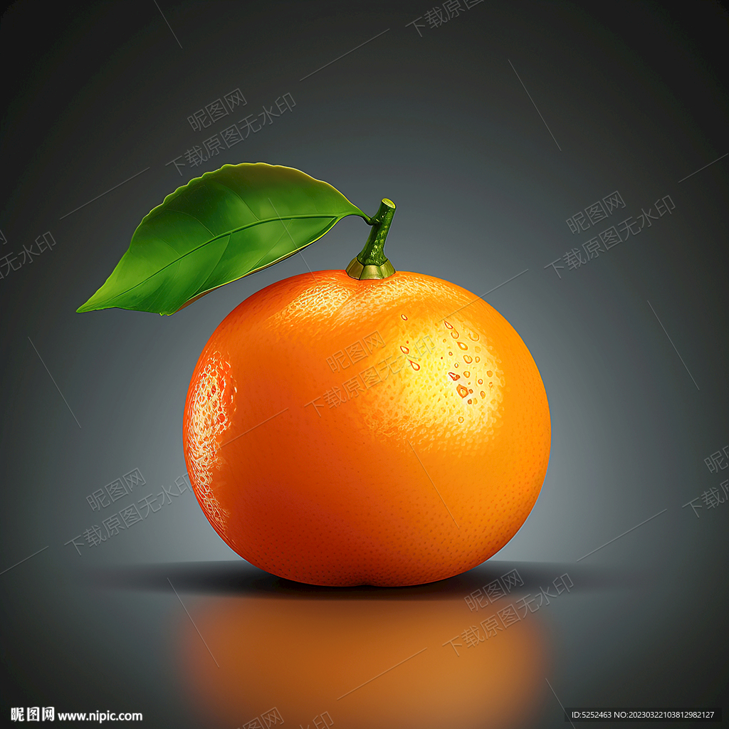 手绘高清橘子