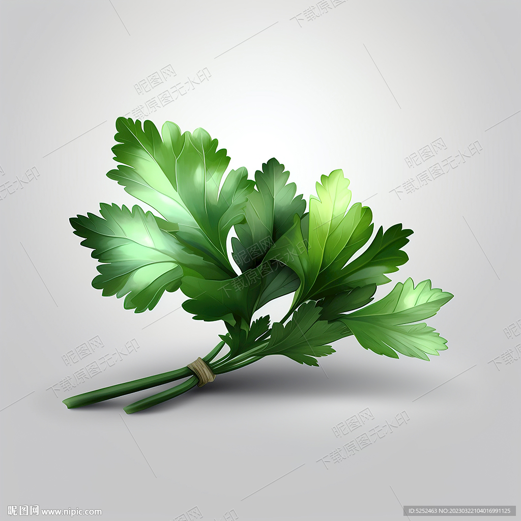 卡通香菜叶