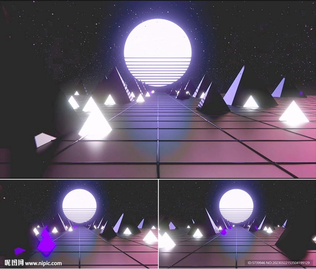 4K画质星空星星粒子led视频
