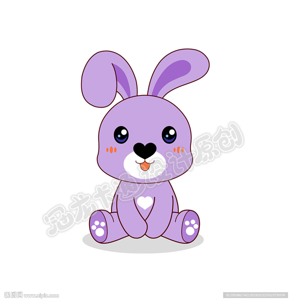 紫色兔子公仔