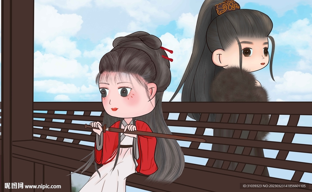 q版剑客男女