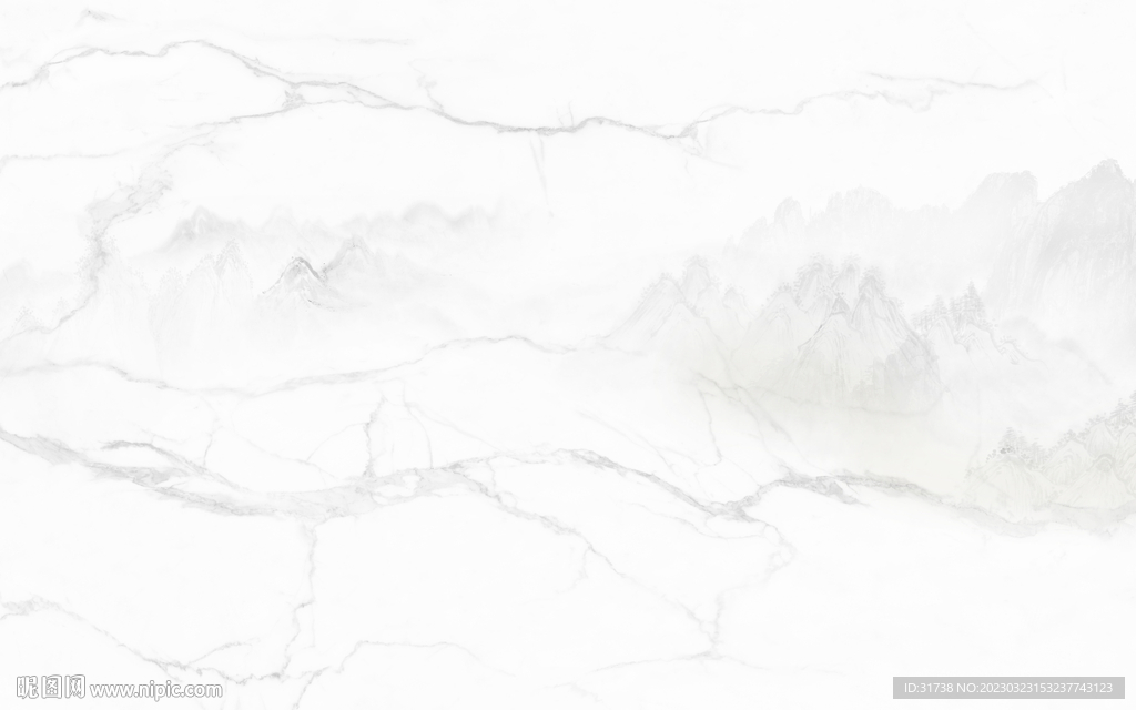 大理石纹水墨山水画