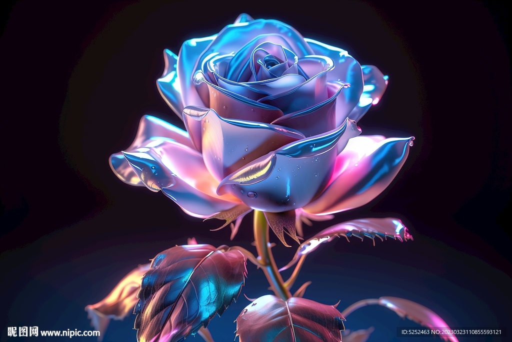 玻璃玫瑰花