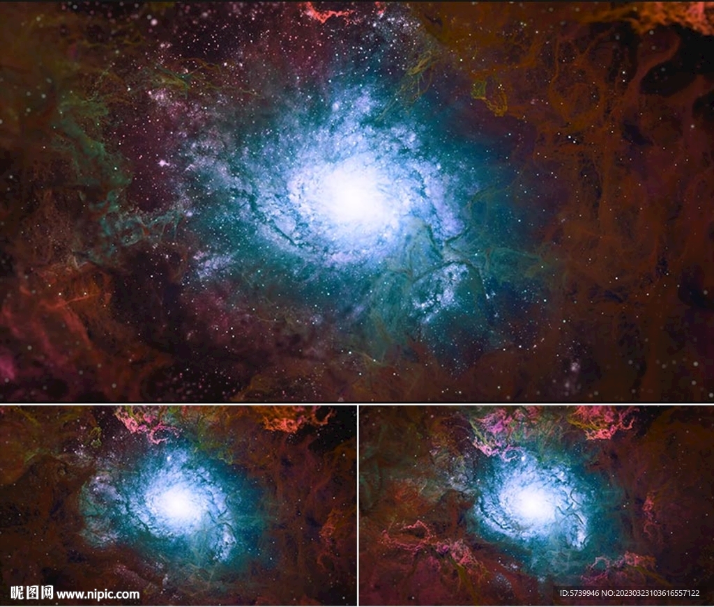 宇宙星云团时空穿梭视频素材
