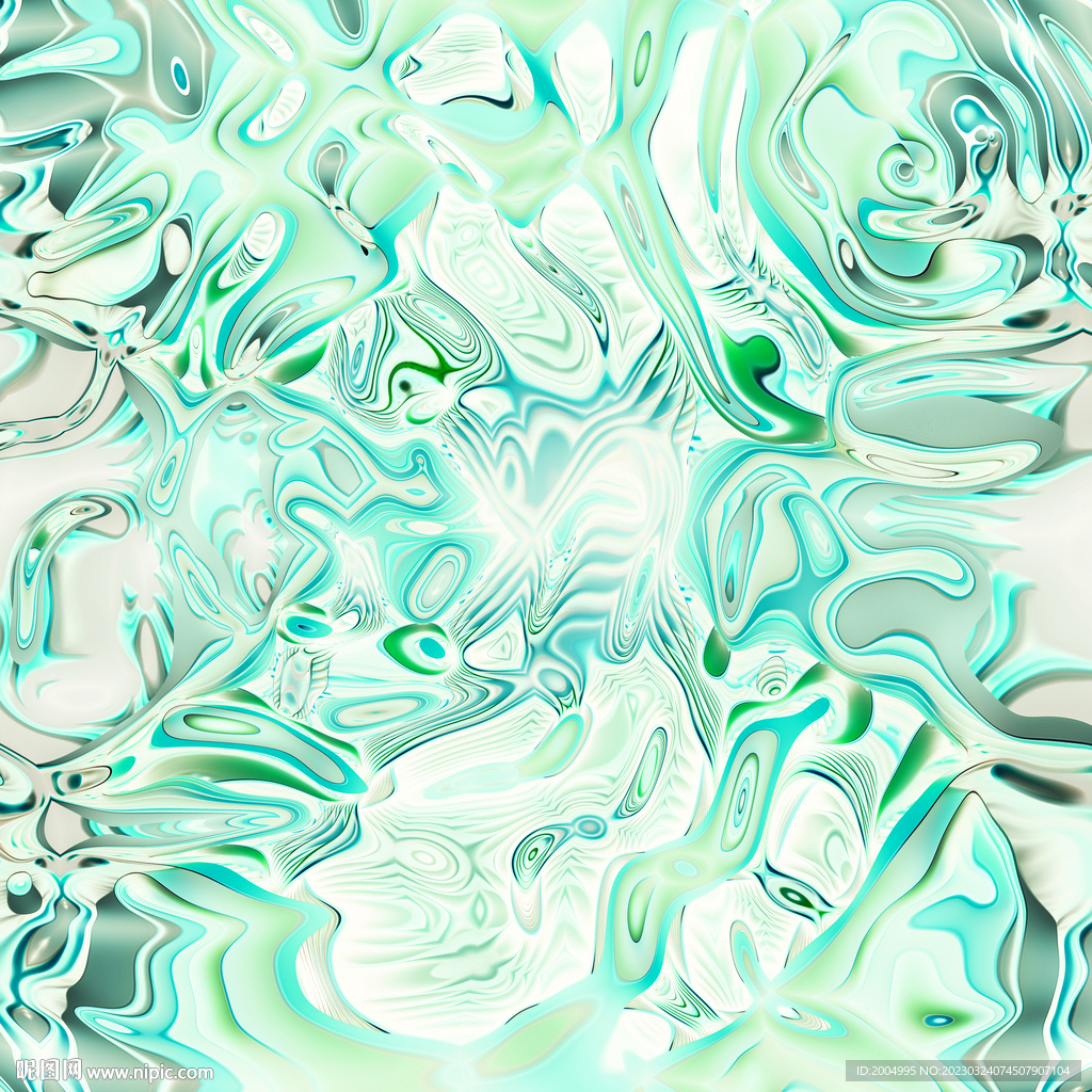 抽象清新流体艺术画